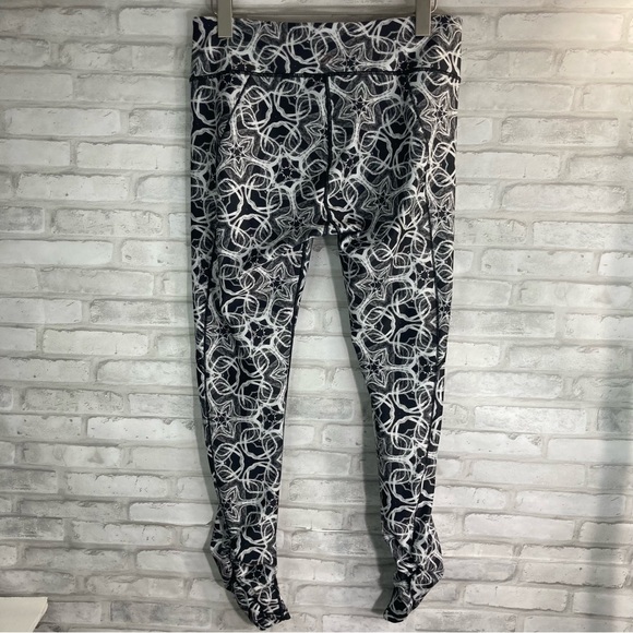 CALIA  Women's Essential Tight Fit Charcoal Geo Ankle Leggings Size L - Picture 4 of 12